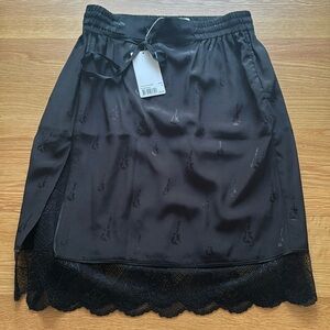 Zadig & Voltaire silk skirt with lace detail size 36 / US Small or size 6